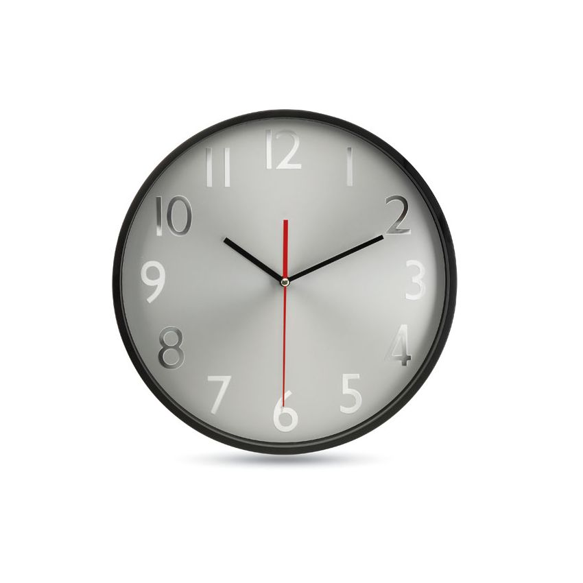 Silver dial wall clock