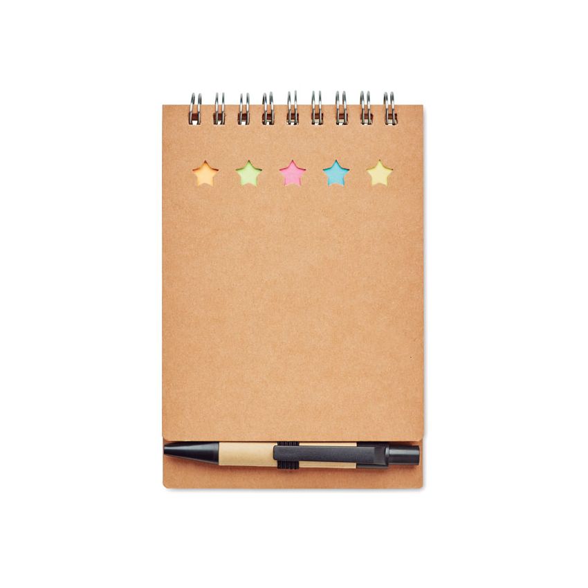 Recycled notepad with pen and n
