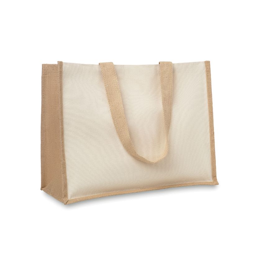 Fabric and jute shopping bags
