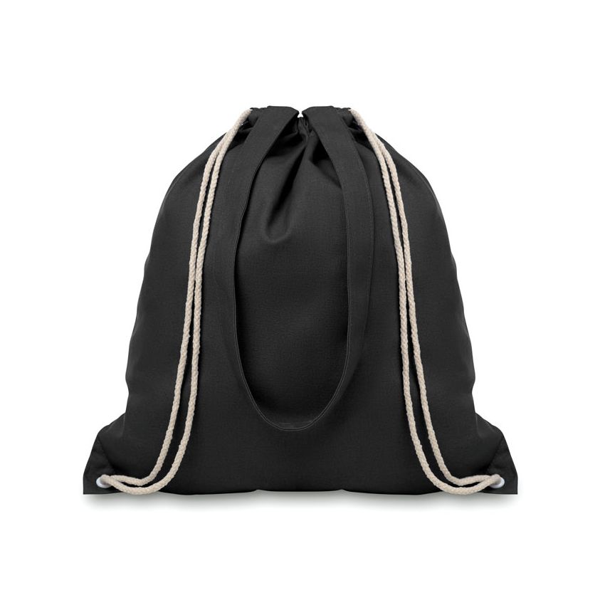 Canvas shopping bag with long handles