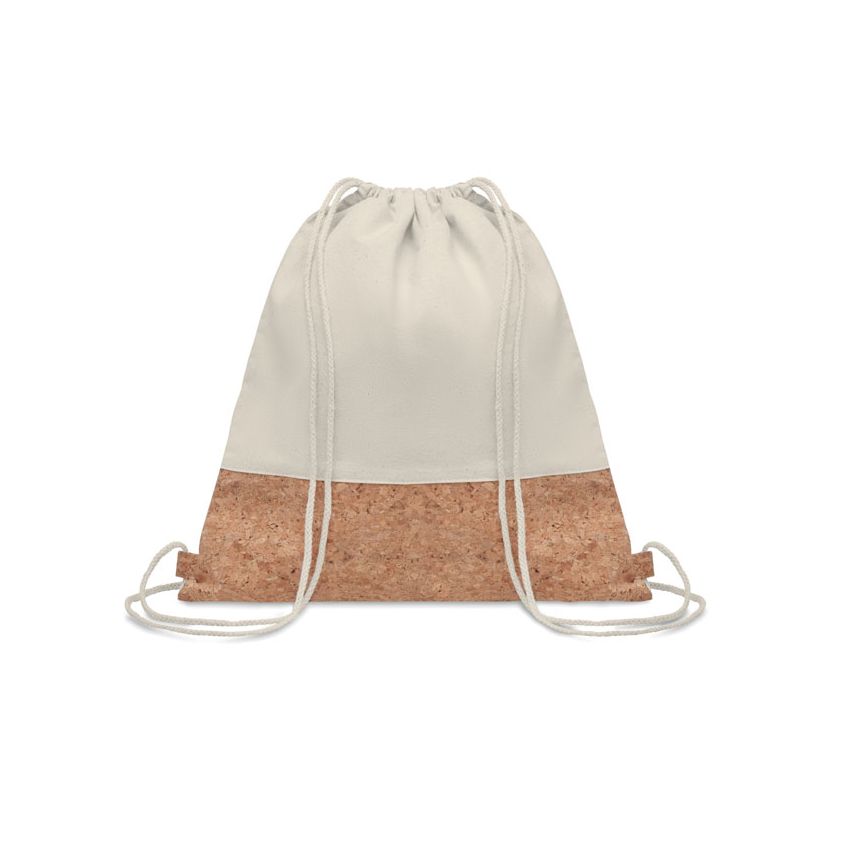 Cork drawstring bag