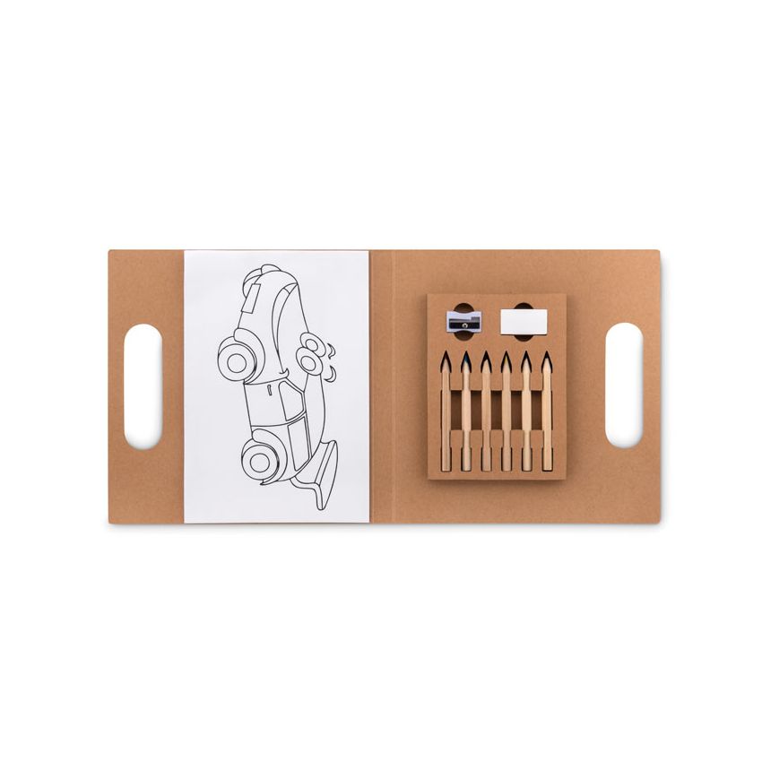 Set of 6 colouring pencils