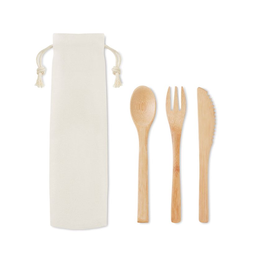 Bamboo cutlery set