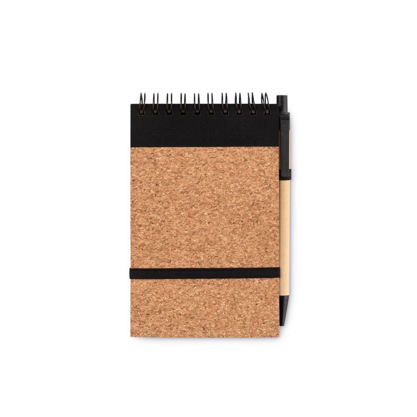 A6 cork notebook with pen