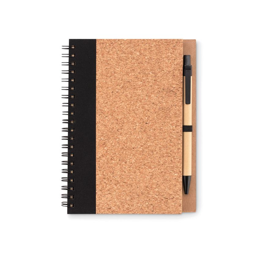 Cork block with pen