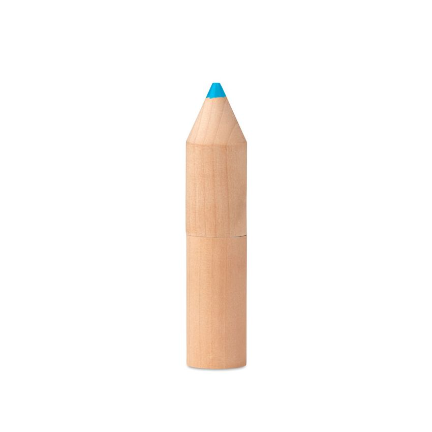 Set of 6 pencils in wooden box
