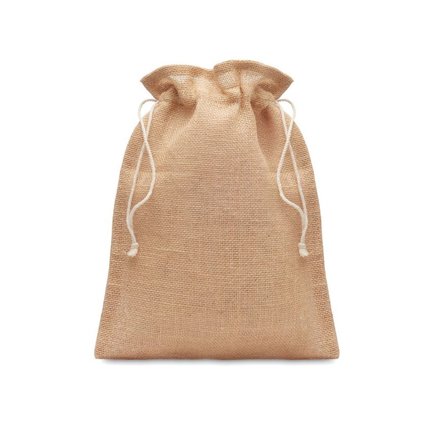 Small jute gift bag 14x22cm