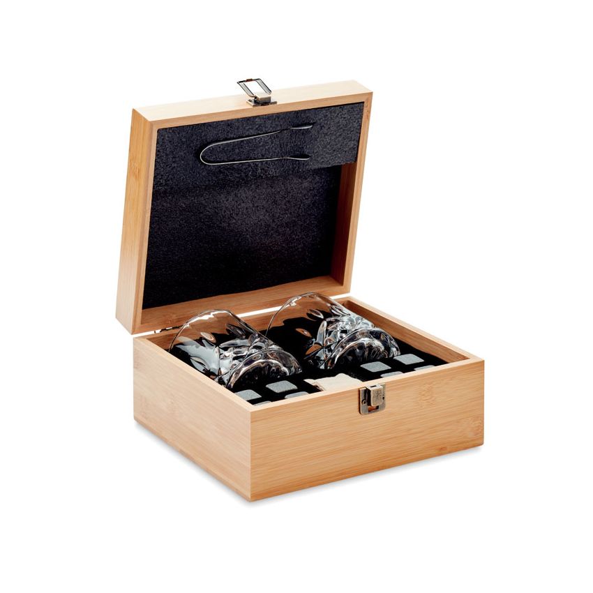 Whisky Set in Bamboo Box