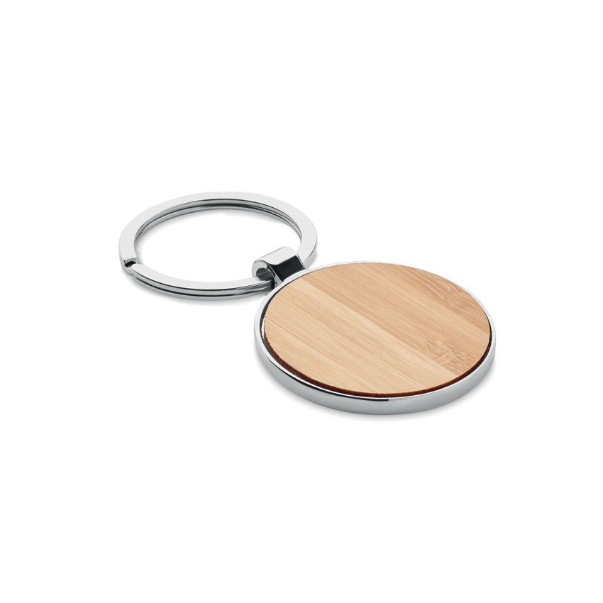 Bamboo metal keyring