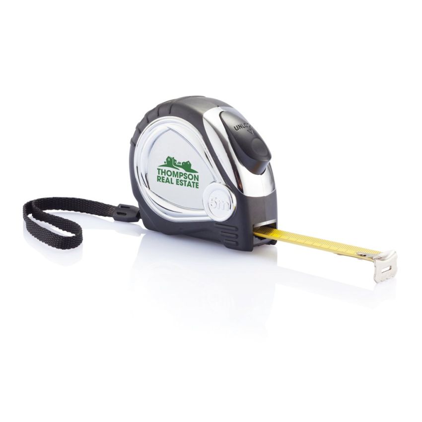 Chrome auto-stop tape measure
