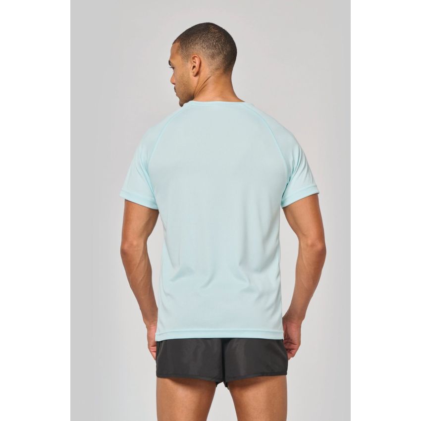 Men's sports T-shirt in recycled material with crew neck