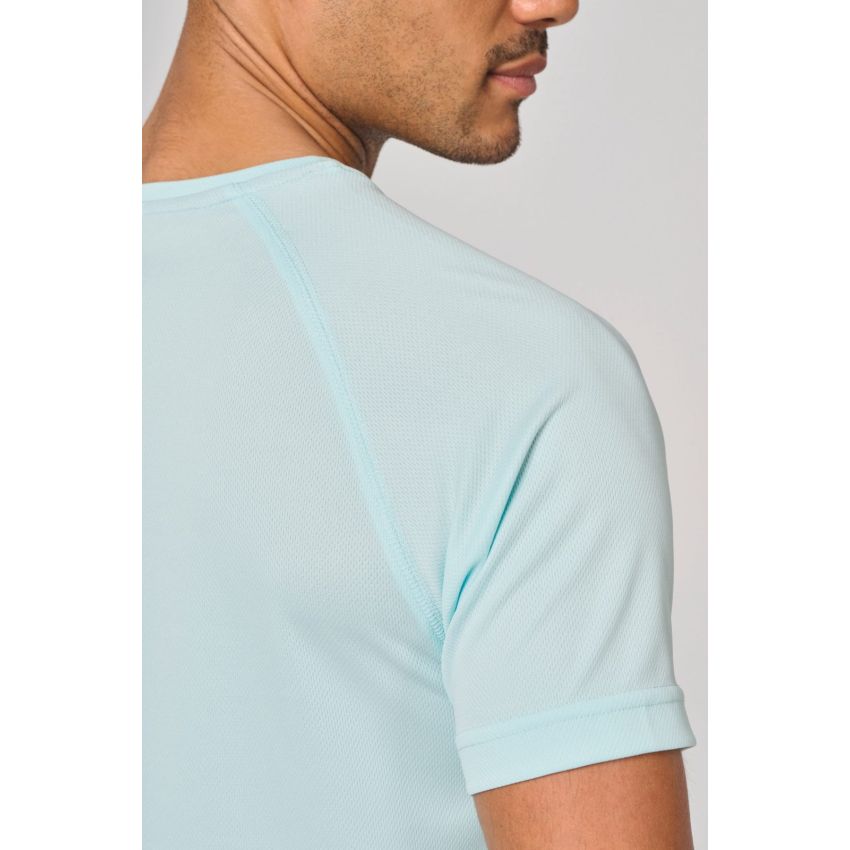 Men's sports T-shirt in recycled material with crew neck