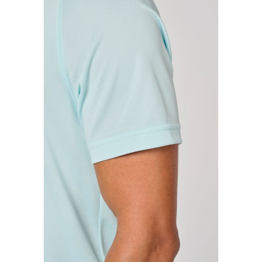 Men's sports T-shirt in recycled material with crew neck