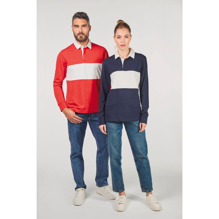 Long-sleeved rugby polo
