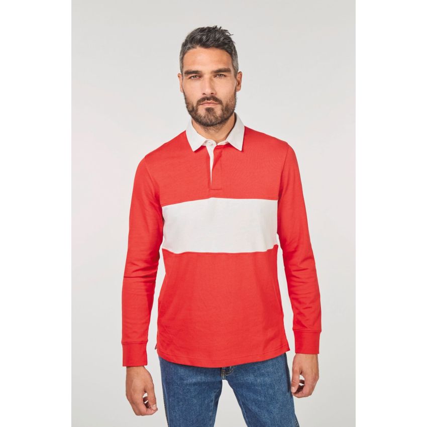 Long-sleeved rugby polo