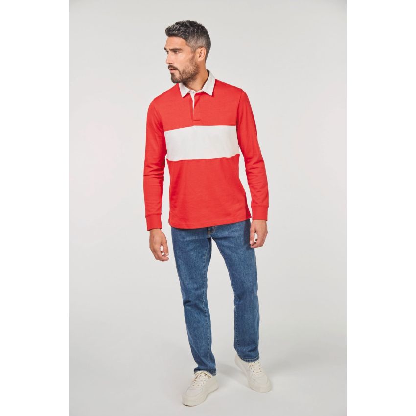 Long-sleeved rugby polo
