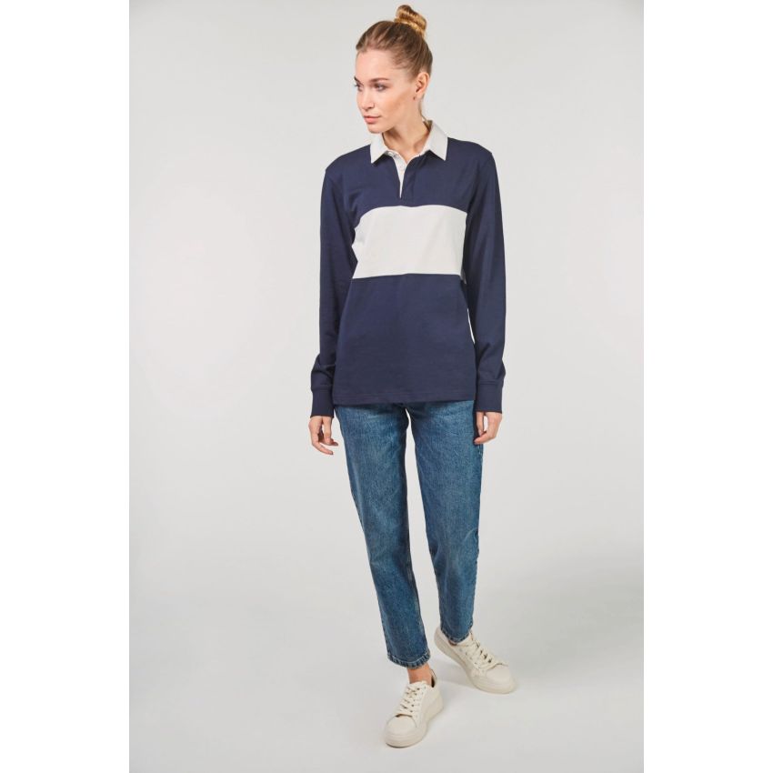 Long-sleeved rugby polo