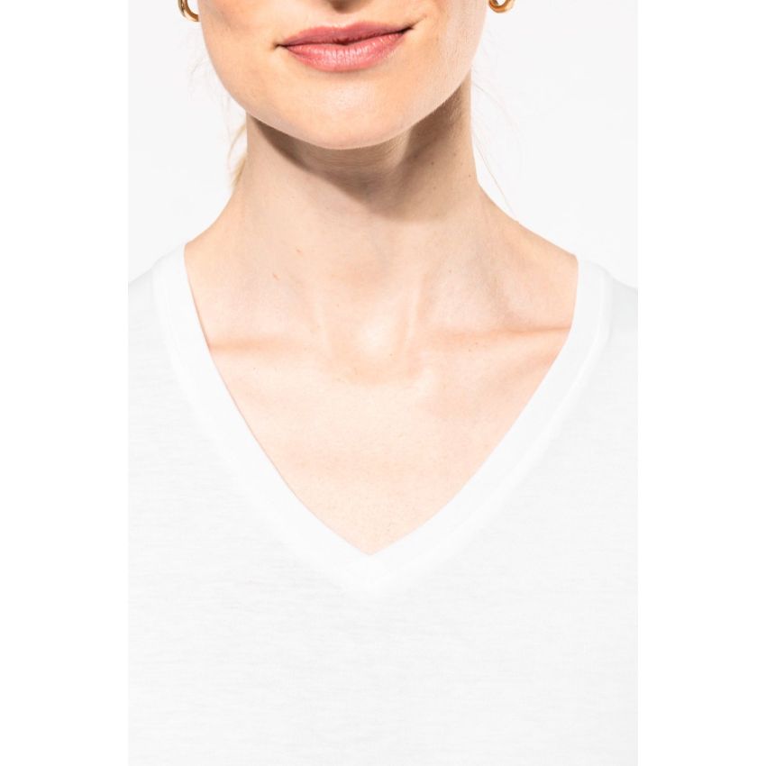 Women's long sleeve Supima® V-neck T-shirt