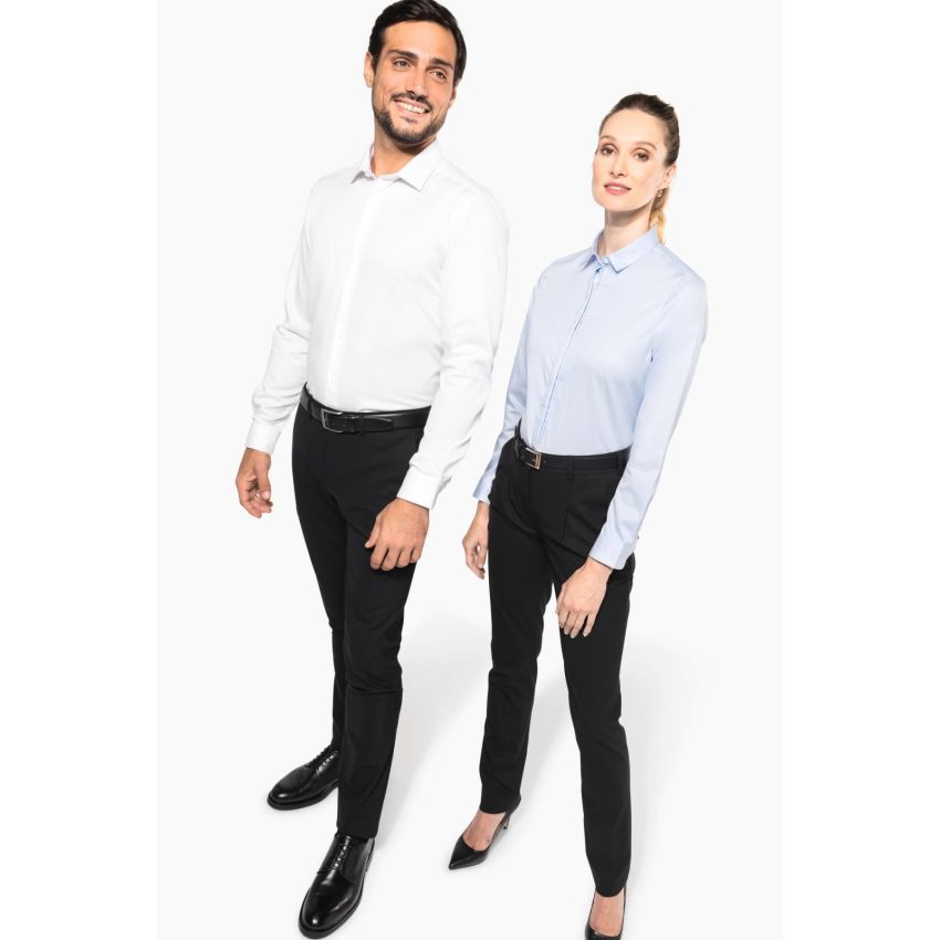 Women's long-sleeve twill shirt