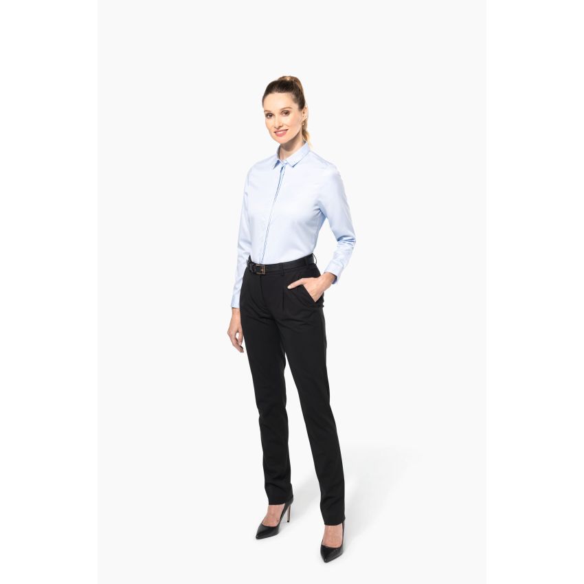 Women's long-sleeve twill shirt
