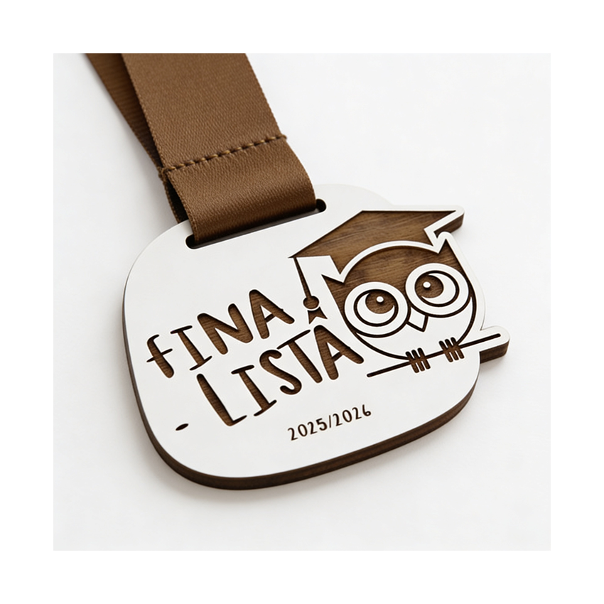 Custom Medals in Laminated MDF with Laser Engraving