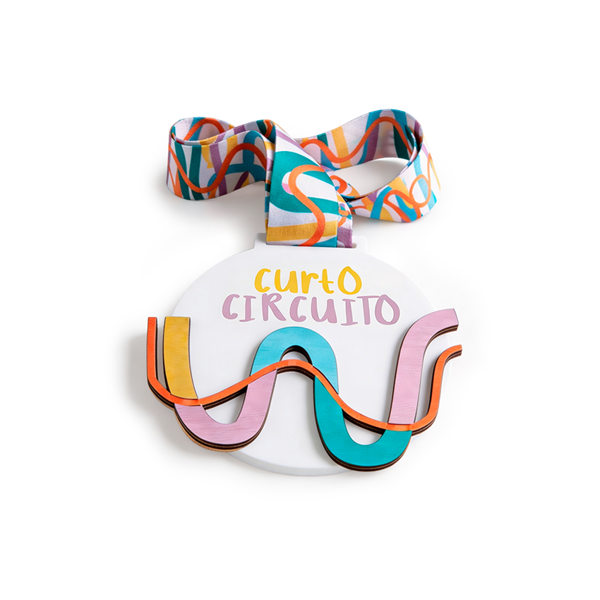 Custom Acrylic Medals with Raw MDF Applique and UV Printing