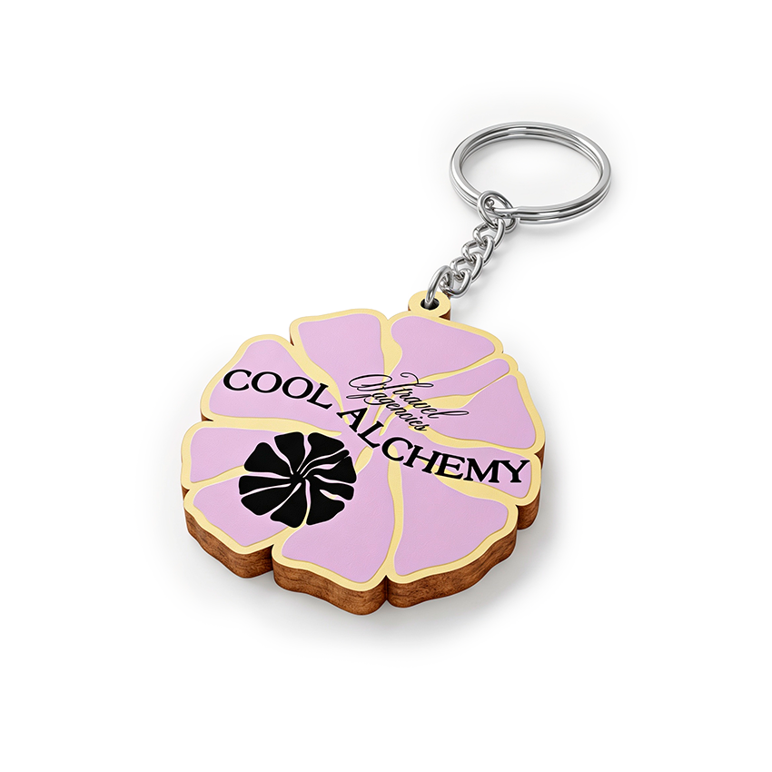 Custom Raw MDF Keyrings with UV Printing