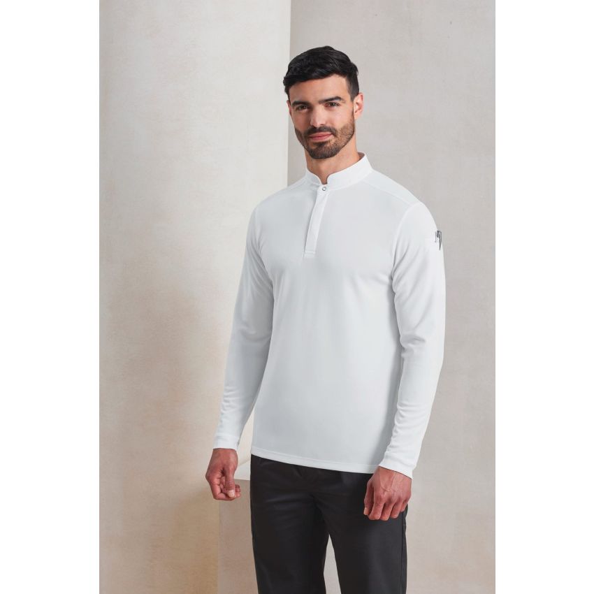 Chef Coolchecker Essential Long Sleeve Polo