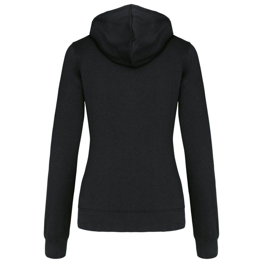 Ladies' sweatshirt with contrast hood