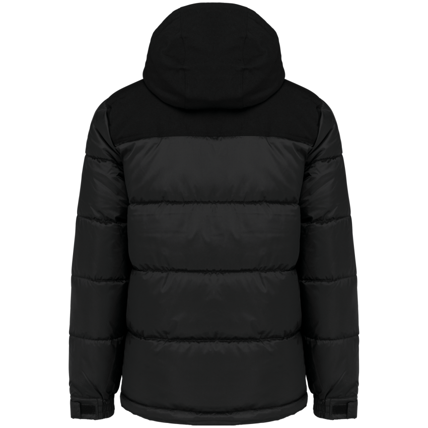 Unisex two-tone padded parka with hood