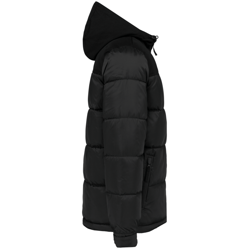 Unisex two-tone padded parka with hood