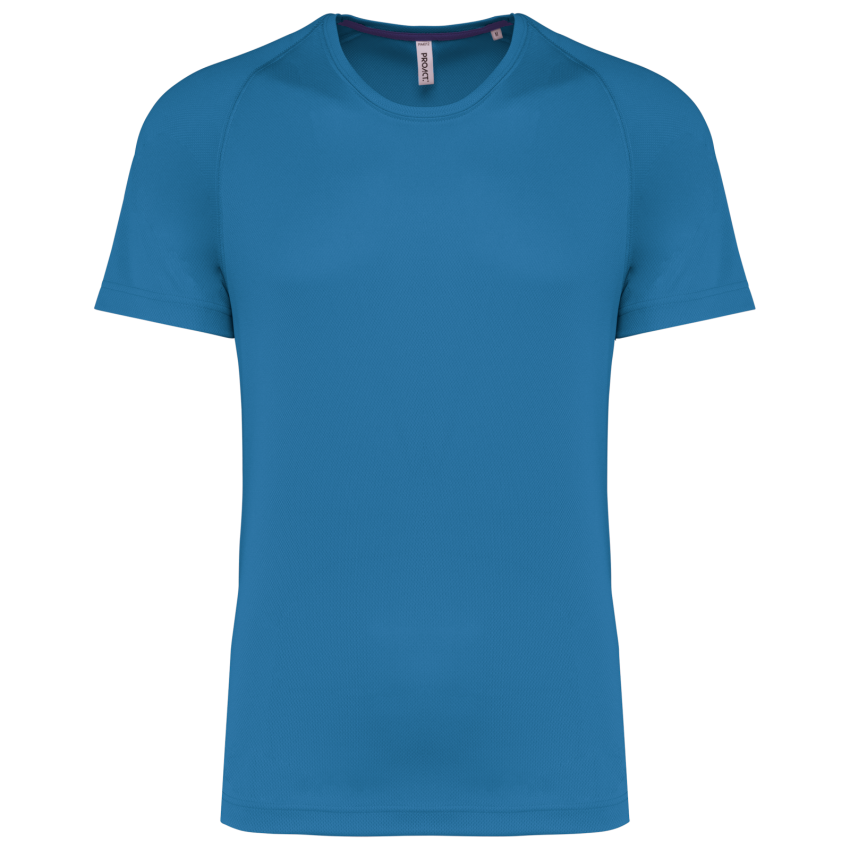 Men's sports T-shirt in recycled material with crew neck
