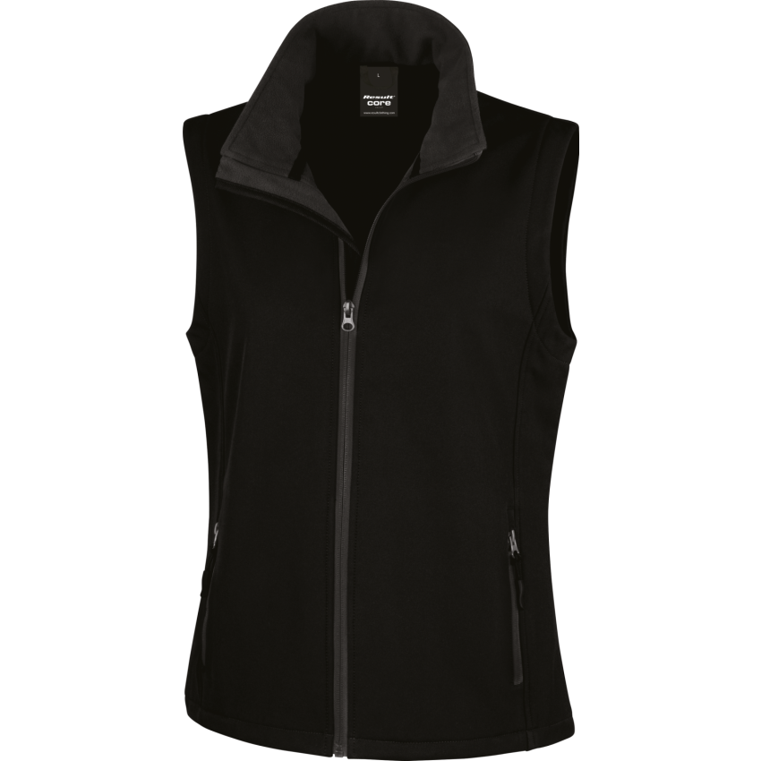 Ladies' printable softshell gilet