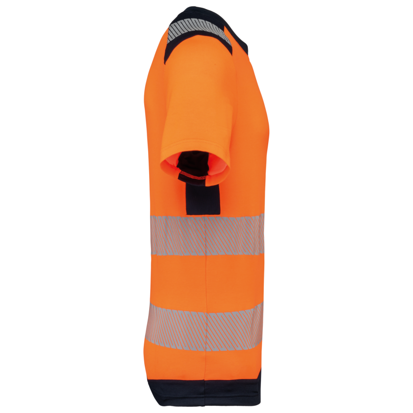Unisex short sleeve safety T-shirt in recycled material