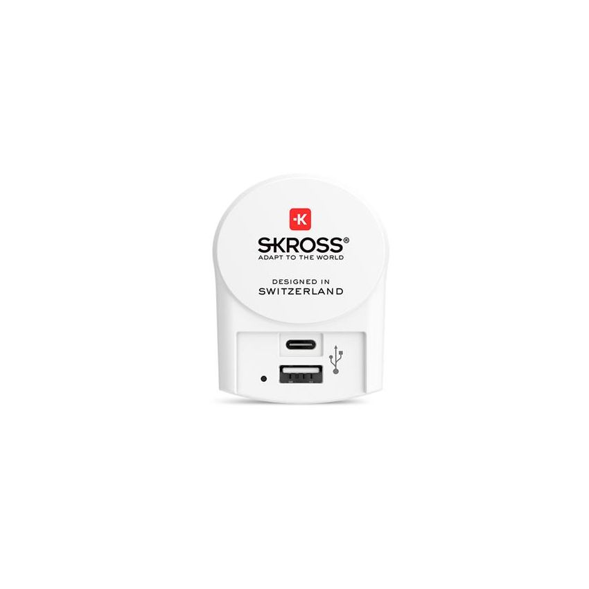 Euro USB Charger Skross, European USB Type-C and Type-A