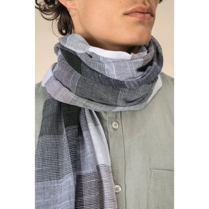 Unisex checked scarf