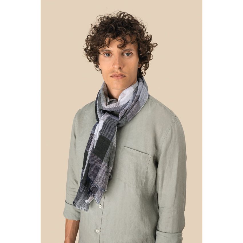Unisex checked scarf