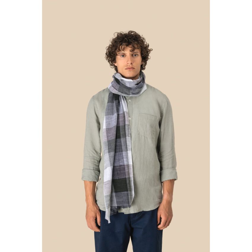 Unisex checked scarf