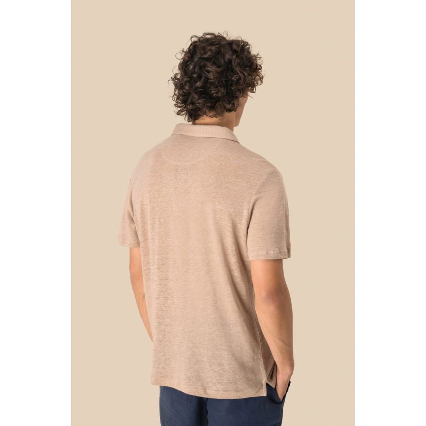 Men's linen polo
