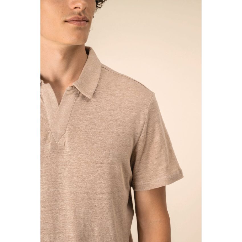 Men's linen polo