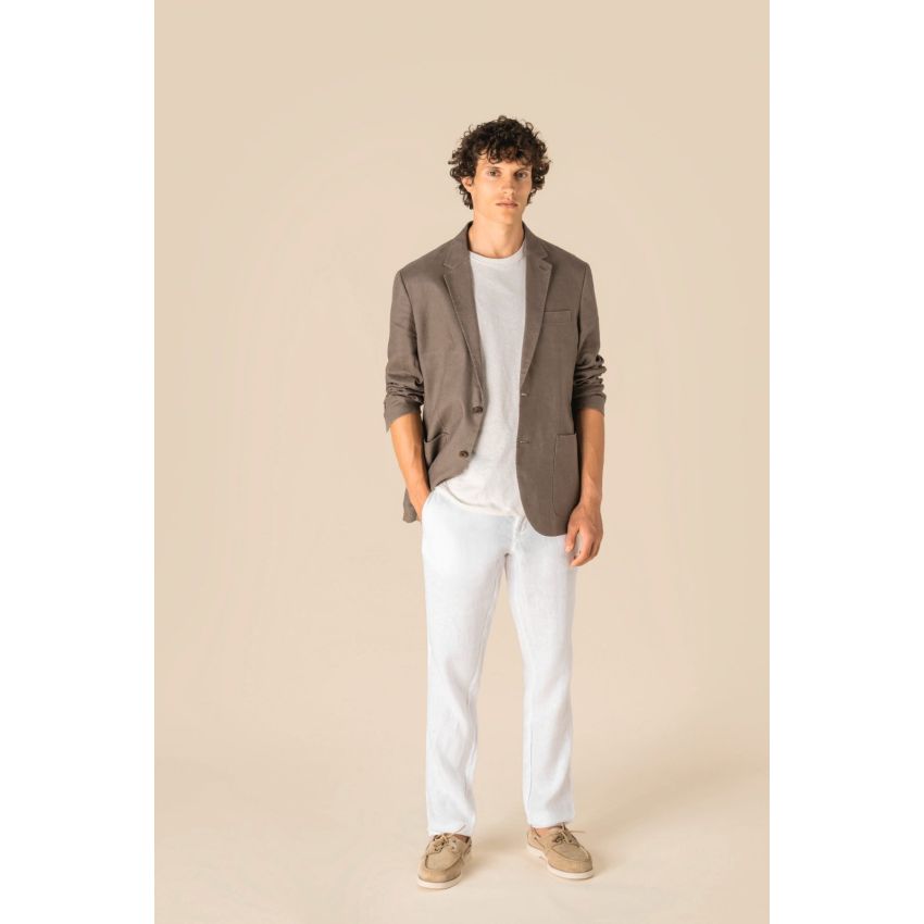 Men's washed-look linen blazer