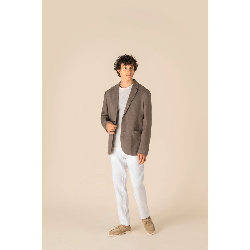 Men's washed-look linen blazer