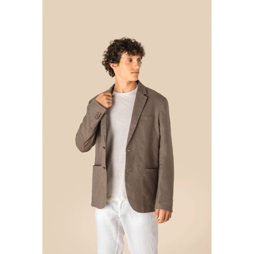 Men's washed-look linen blazer