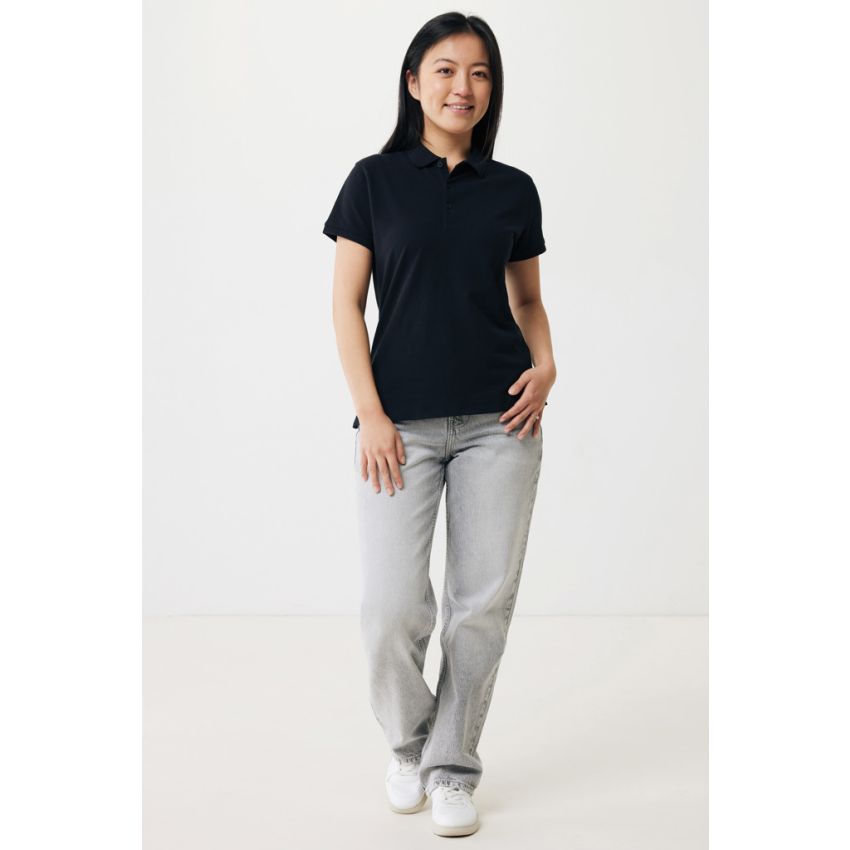 Women's Yosemite piqué polo shirt in recycled cotton by Iqoniq