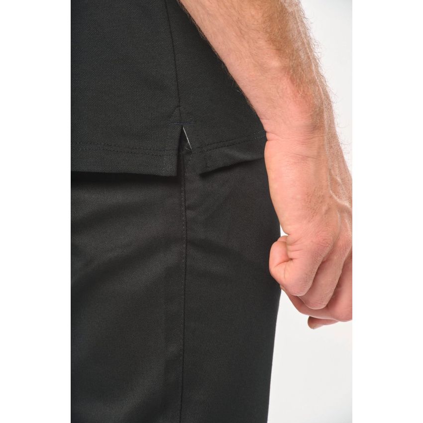 Eco-responsible unisex two-tone short-sleeved polo