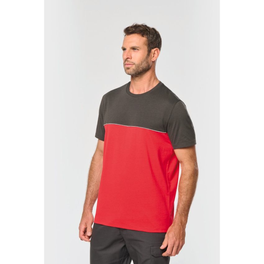 Eco-friendly bicolour short-sleeve unisex T-shirt