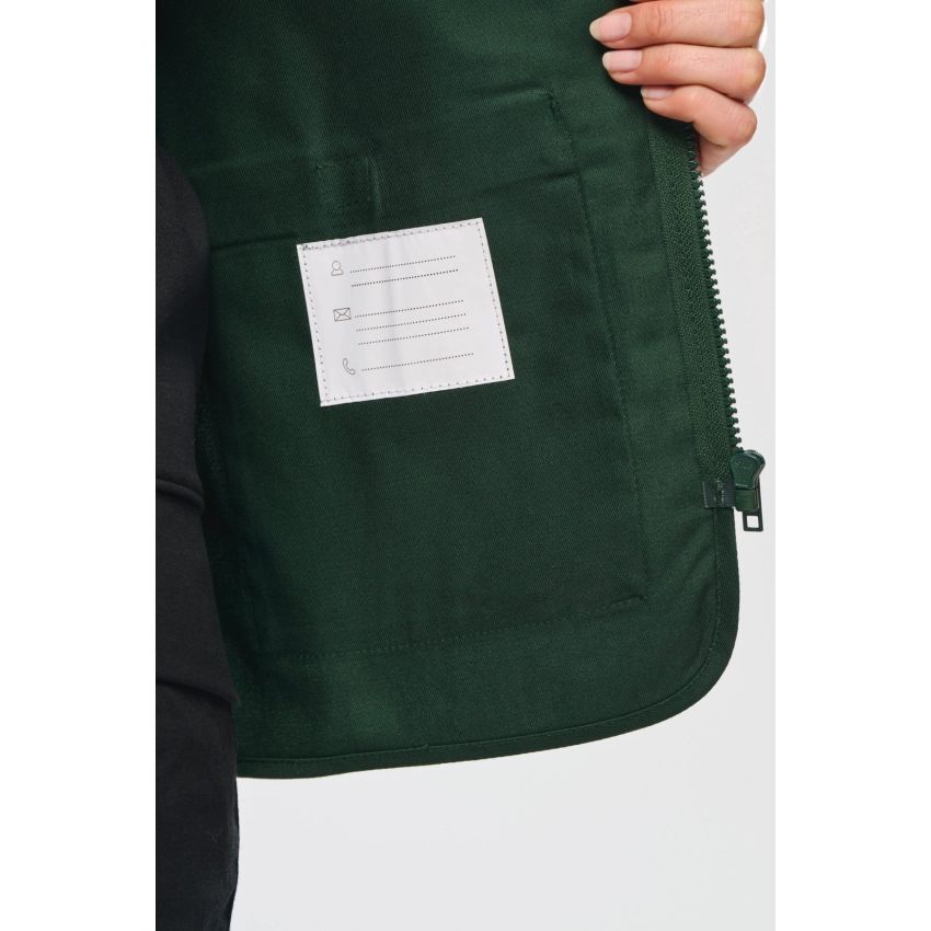 Unisex multi-pocket polyester/cotton waistcoat