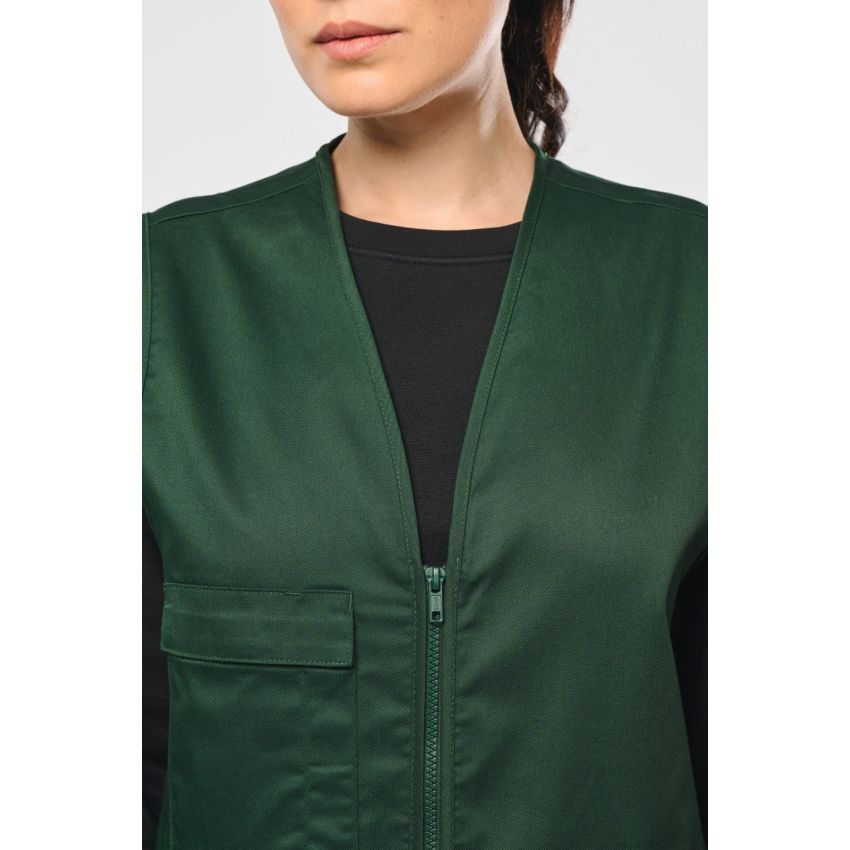 Unisex multi-pocket polyester/cotton waistcoat