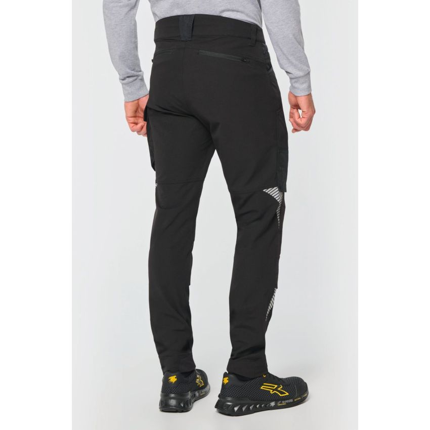 Unisex recycled multi-pocket stretch trousers