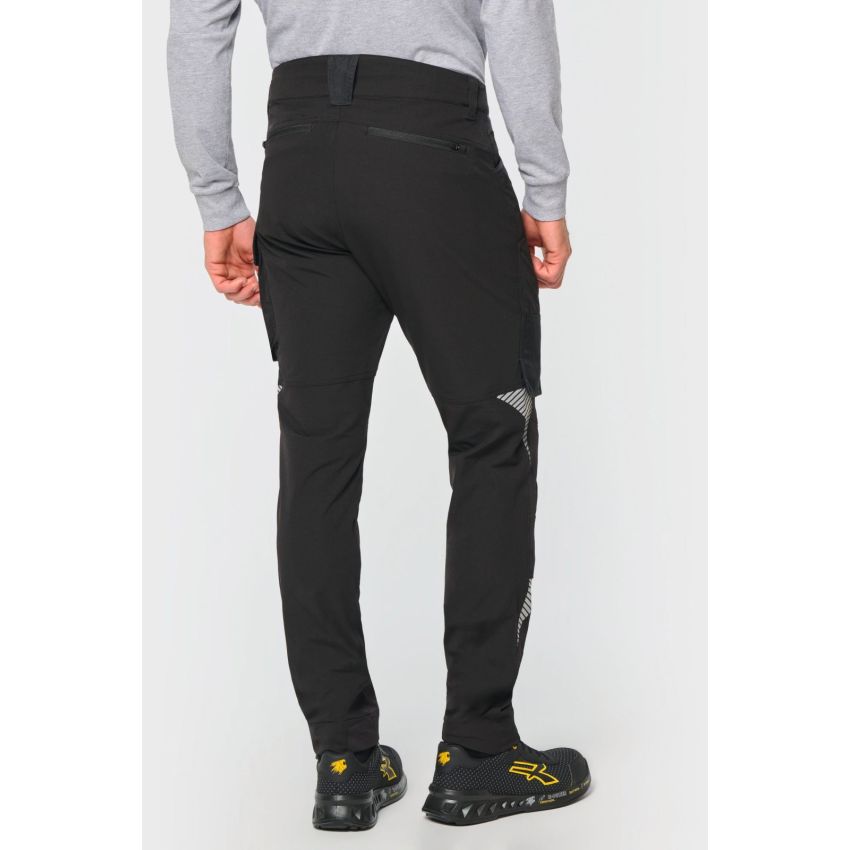 Unisex recycled multi-pocket stretch trousers